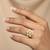 Gold plated moissanite diamond floral ring