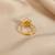 Gold plated moissanite diamond floral ring