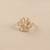 Gold plated moissanite diamond floral ring