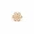 Gold plated moissanite diamond floral ring