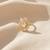 Gold plated moissanite diamond floral ring