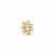 Gold plated moissanite diamond floral ring