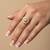 Gold plated moissanite polki diamond ring