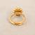 Gold plated moissanite polki diamond ring