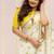 white printed work cotton blend saree