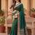 Kavindi women's cotton silk solid print with golden woven border saree with blouse