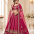 pink color Handwork Sequin and Beads Multi Color and Thread work silk blend Lehnga Choli 