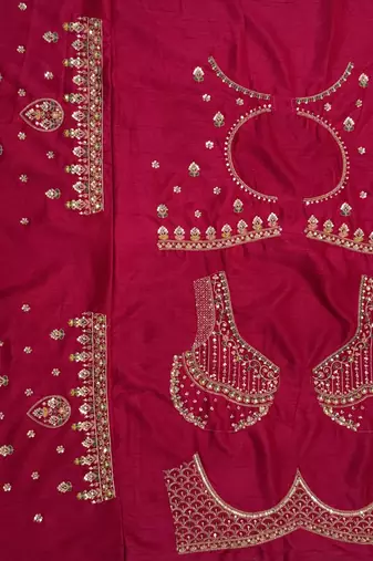 pink color Handwork Sequin and Beads Multi Color and Thread work silk blend Lehnga Choli 