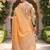 Kavindi women's cotton silk solid print with golden woven border saree with blouse