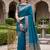 Kavindi women's cotton silk solid print with golden woven border saree with blouse