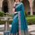 Kavindi women's cotton silk solid print with golden woven border saree with blouse