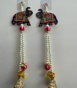 decorative hanging shubh-labh mdf elephant hanging traditional for decoration toran for home decor (pack of 2)