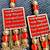 handmade navkar mantra red gold beads decorative door hanging wall decor (pack of 2)
