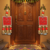 handmade navkar mantra red gold beads decorative door hanging wall decor (pack of 2)