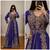 Royal blue Heavy Gold Embroidered Moroccan Kaftan Gown