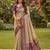 beige cotton blend saree with blouse