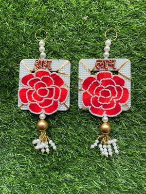 handmade decorative hanging shubh-labh hanging traditional for decoration for home decor (pack of 2) 1