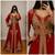 Maroon Gold Embroidered Moroccan Kaftan Gown with Belt