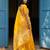 yellow silk blend saree with blouse