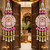 handmade floral beads shubh labh mdf decorativetraditional flower hanging decoration (set of 1)