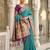 blue banarasi silk blend saree with blouse