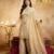 Women's yellow embroidered silk blend kurta set with dupatta and palazzo