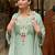 Women's light green chanderi straight kurta set with dupatta and pant