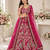 pink color Beads work Multi Thread and Dori Sequence work silk blend Lehenga Choli 
