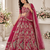 pink color Beads work Multi Thread and Dori Sequence work silk blend Lehenga Choli 