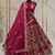 pink color Beads work Multi Thread and Dori Sequence work silk blend Lehenga Choli 