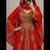 Red Gold Embroidered Moroccan Kaftan Gown with Dupatta
