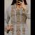 Silver Grey Gold Embroidered Moroccan Kaftan Gown
