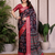 Black Color Zari Weaving Work Silk Blend Saree