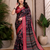 Black Color Zari Weaving Work Silk Blend Saree