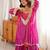 Women   s magenta pink gota patti anarkali sharara set