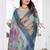 grey jacquard weaving work cotton blend saree