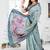 grey jacquard weaving work cotton blend saree