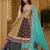 Sky Blue Mirror Navratri Lehenga Choli With Dupatta