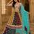 Sky Blue Mirror Navratri Lehenga Choli With Dupatta