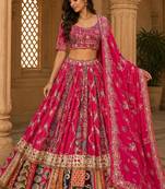 Pink Jodhpuri Navratri Lehenga Choli With Dupatta