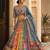 Grey Mirror Navratri Lehenga Choli With Dupatta
