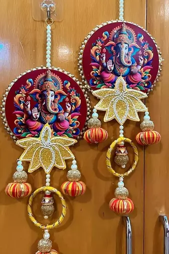 small hanging decor handmade wall ornament for home office decoration (pack of 2)