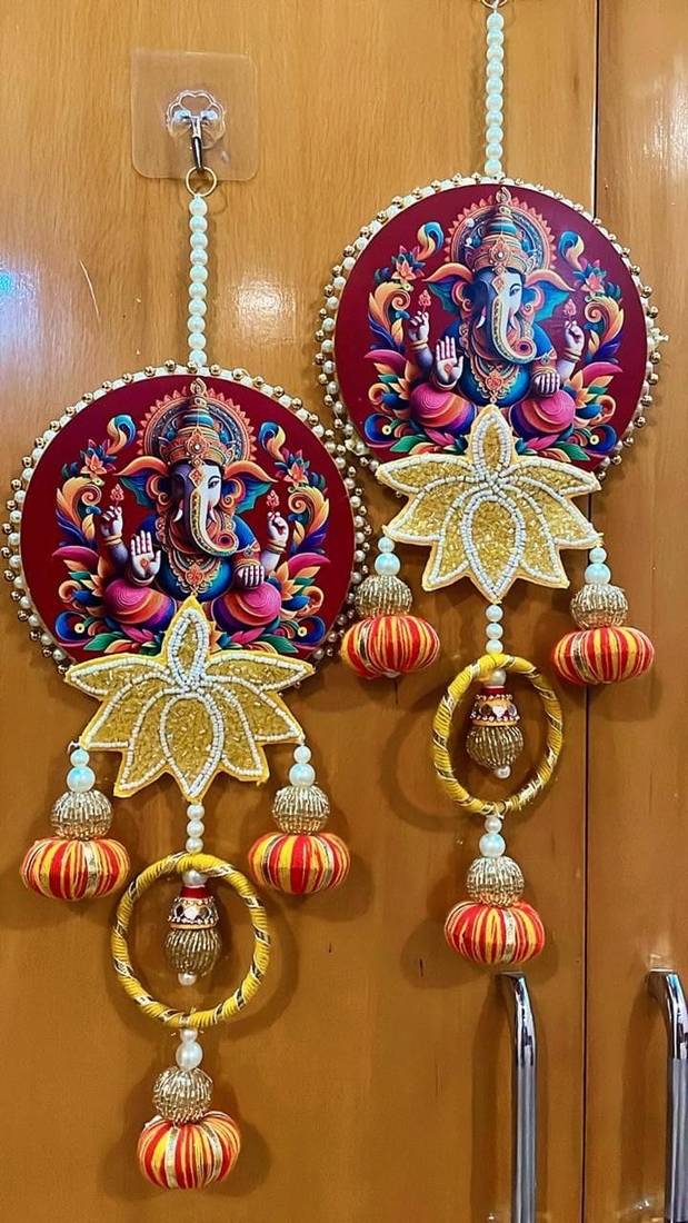 small hanging decor handmade wall ornament for home office decoration (pack of 2)