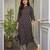 Women's Gorgeous Printed Work Pure Cotton Fabric Straight Kurta Pant Set