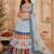 Sky Blue Navratri Lehenga Choli With Dupatta