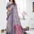 lavender jacquard weaving work cotton blend saree