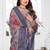 lavender jacquard weaving work cotton blend saree
