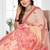 peach jacquard weaving work cotton blend saree