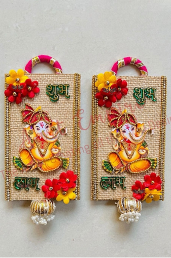 small hanging decor handmade wall ornament for home office decoration (pack of 2)