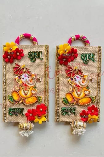 small hanging decor handmade wall ornament for home office decoration (pack of 2)